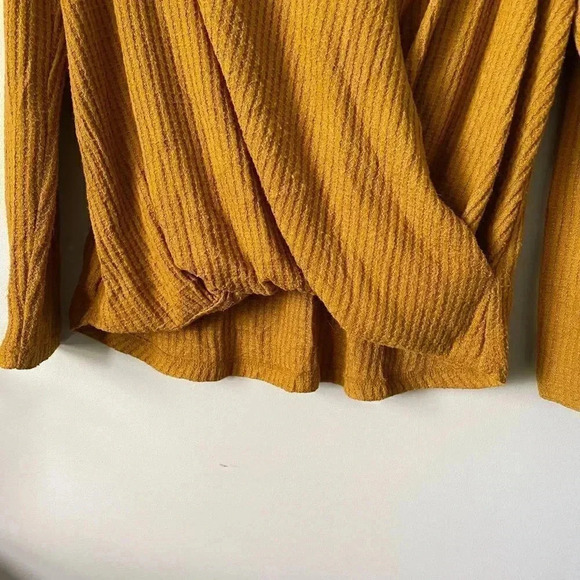 Anthropologie | Akemi + Kin Waffle Faux Wrap Blouse - Picture 4 of 7